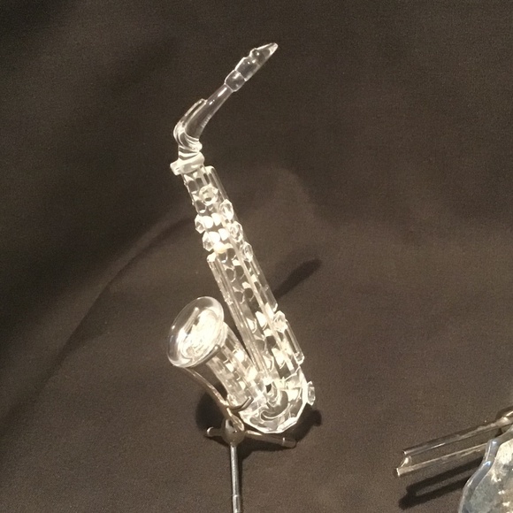 Swarovski Crystal Musical Instruments - HARP, VIOLIN, SAXOPHONE, LUTE - W/Boxes - Picture 6 of 11
